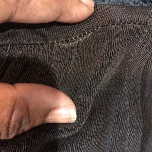 Chicos Travelers Brown Open Front Stretch Knit Cardigan with Beaded Cuffs-Size 2 - Picture 12 of 12